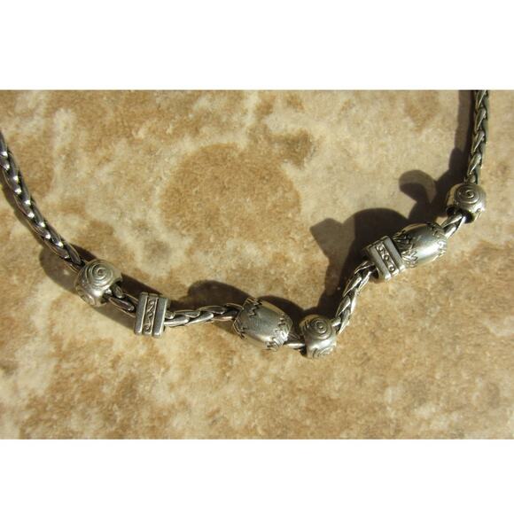 Unisex Charm Slider Snake Chain Choker Necklace - Picture 2 of 4